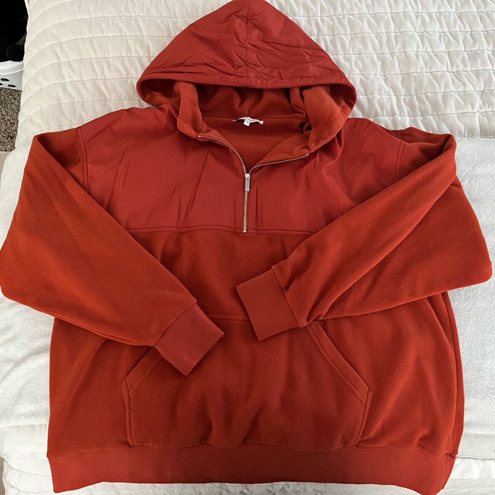 WeWoreWhat Red 1/4 Zip Hoodie (SOLD OUT LINE)
